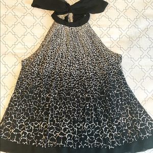 High Neck Giraffe print Sheer blouse